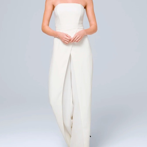 CONVERTIBLE STRAPLESS SPLIT-LEG JUMPSUIT - Picture 2 of 12